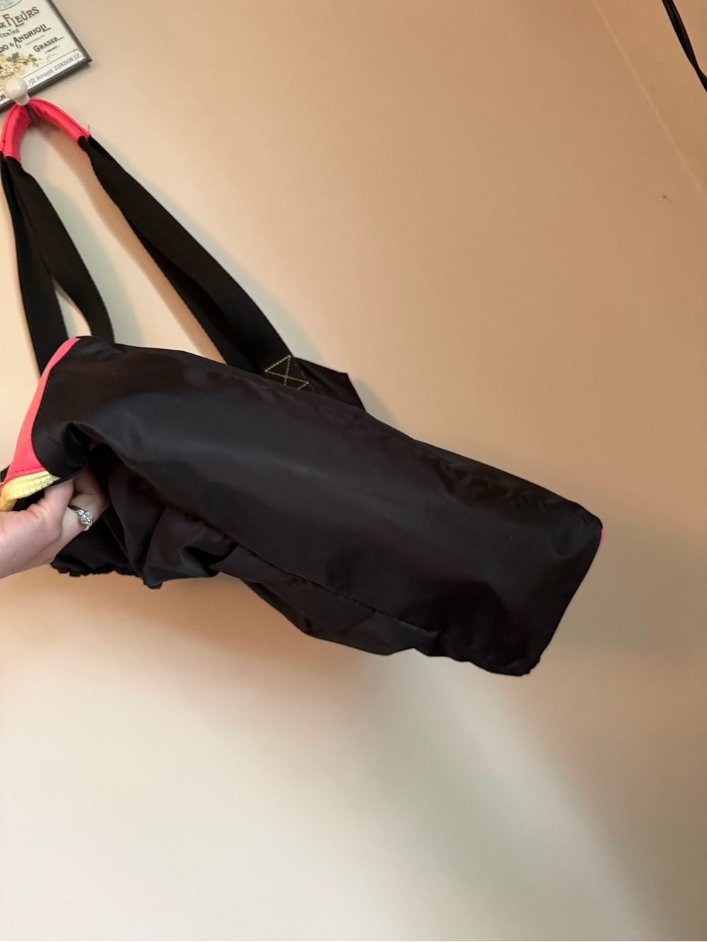 Tek Gear Black Women's Tote/Gym Bag with Neon Accents - Picture 4 of 10